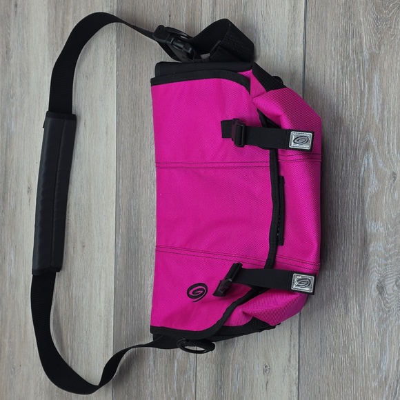 Timbuk2 Handbags - Timbuk2 Classic Messenger Bag - Raspberry Pink & Black - Waterproof Tech Carry
